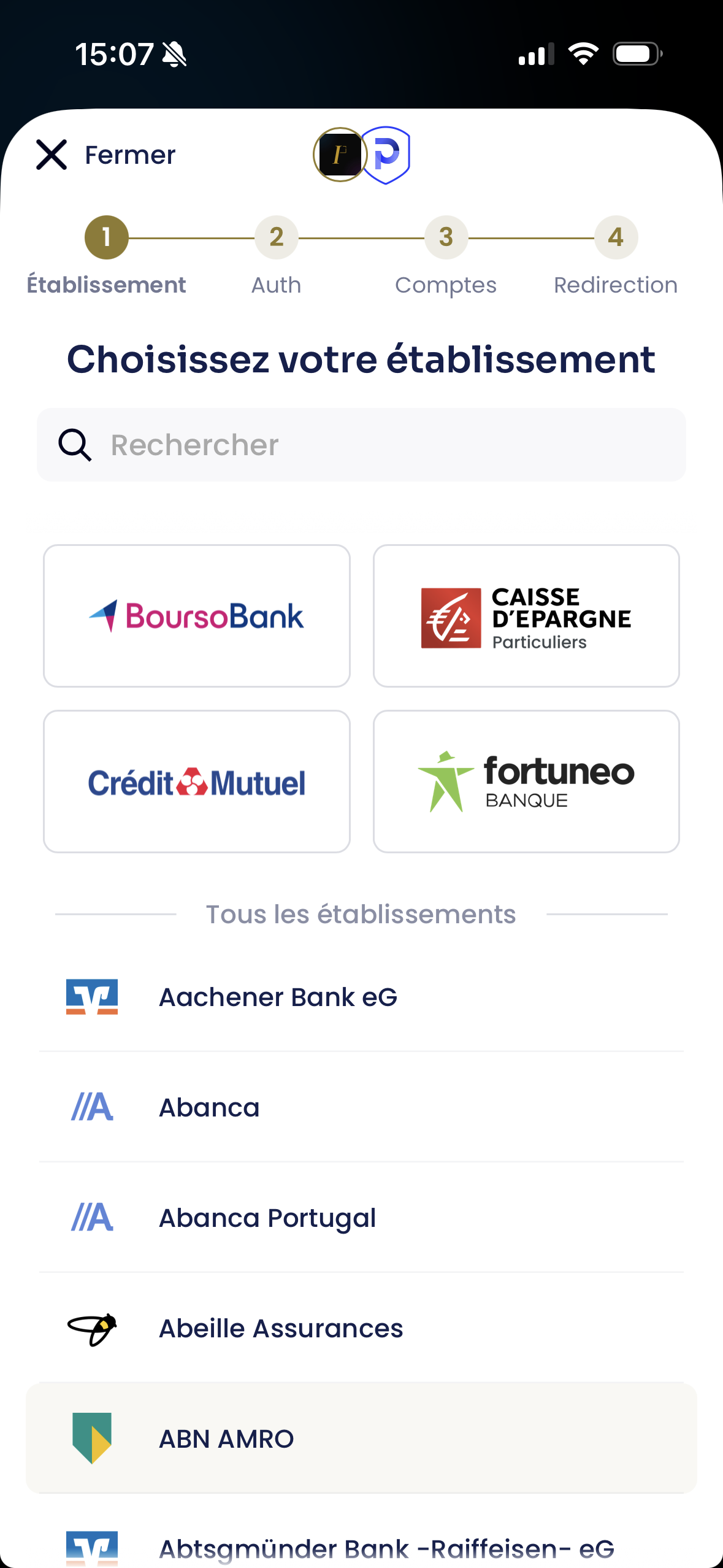 Sélection établissements